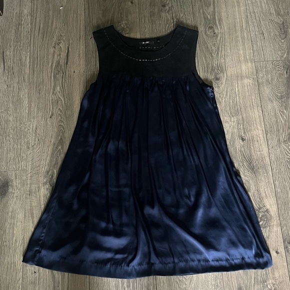 Miss Me Navy and Black Sleeveless Trapeze Women's Dress Size Medium - Picture 3 of 7